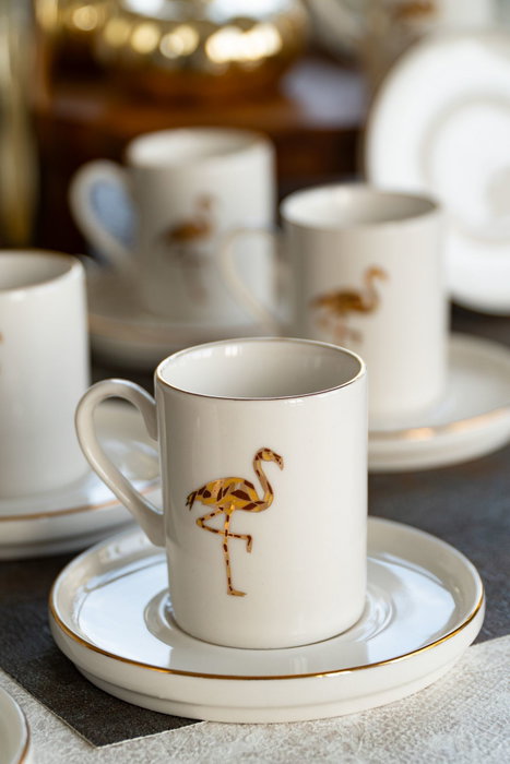 Hermia Flamingo 12 Juego de tazas de café Multicolor